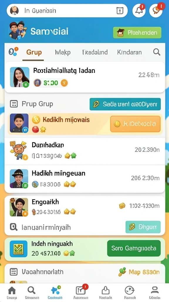 Tangkapan layar menunjukkan karakter utama dalam mode petualangan.