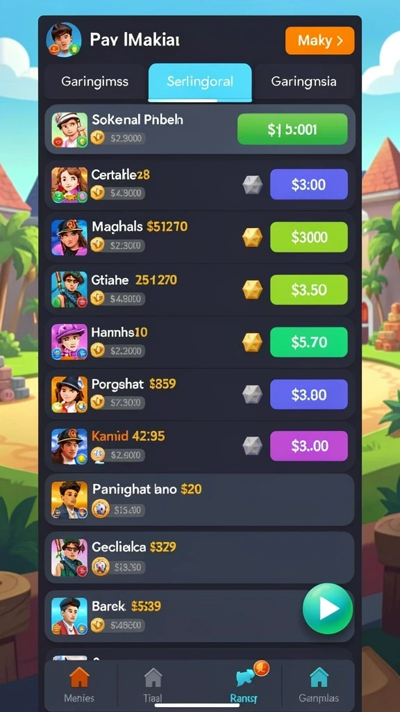 Halaman event dengan hadiah menarik bagi para pemain.