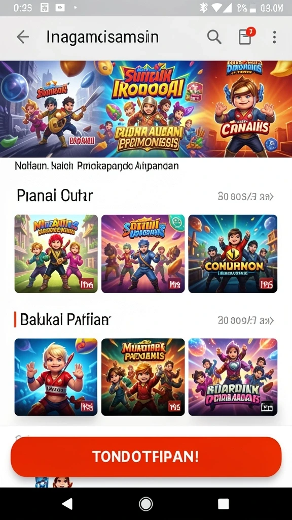 Tampilan menu utama yang menarik dan mudah dinavigasi.
