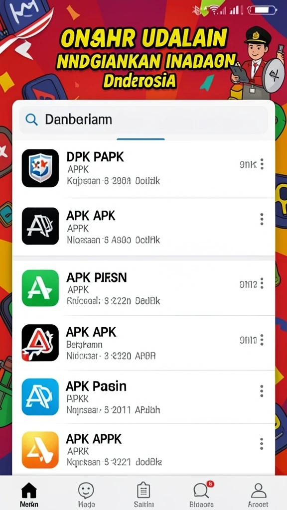 Antarmuka utama permainan yang menarik.