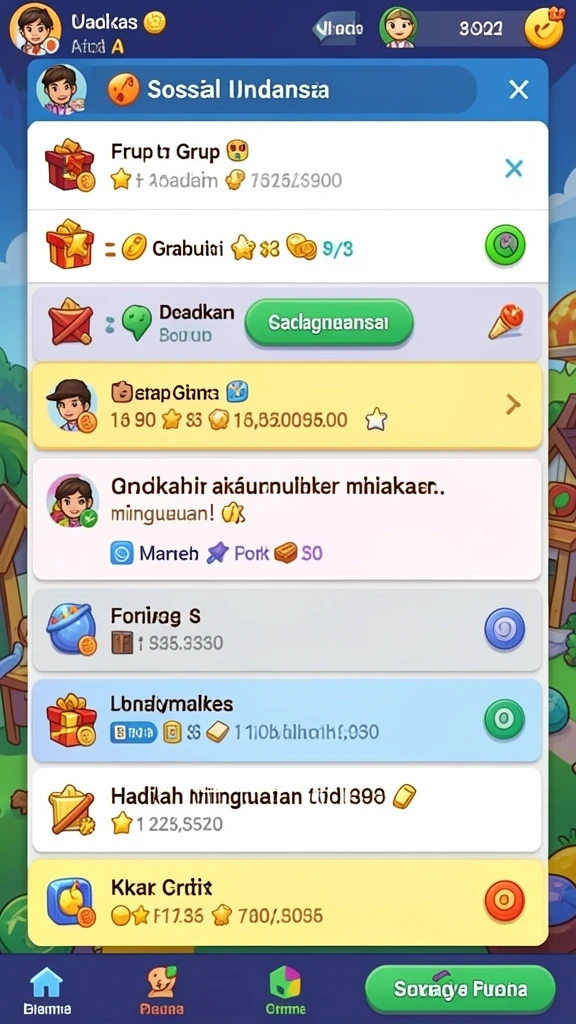 Sistem level dengan berbagai tantangan menarik.