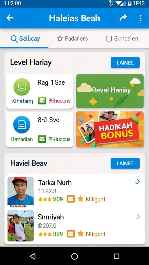 Tampilan awal yang memukau dan user-friendly.