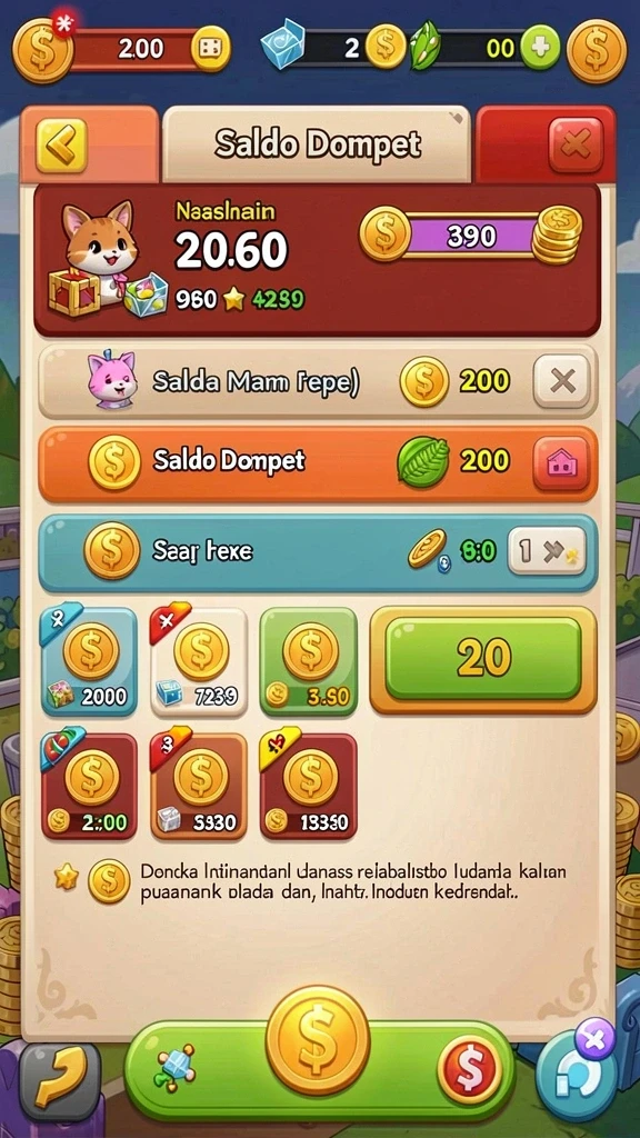 Screenshot dari salah satu level menantang dalam game.
