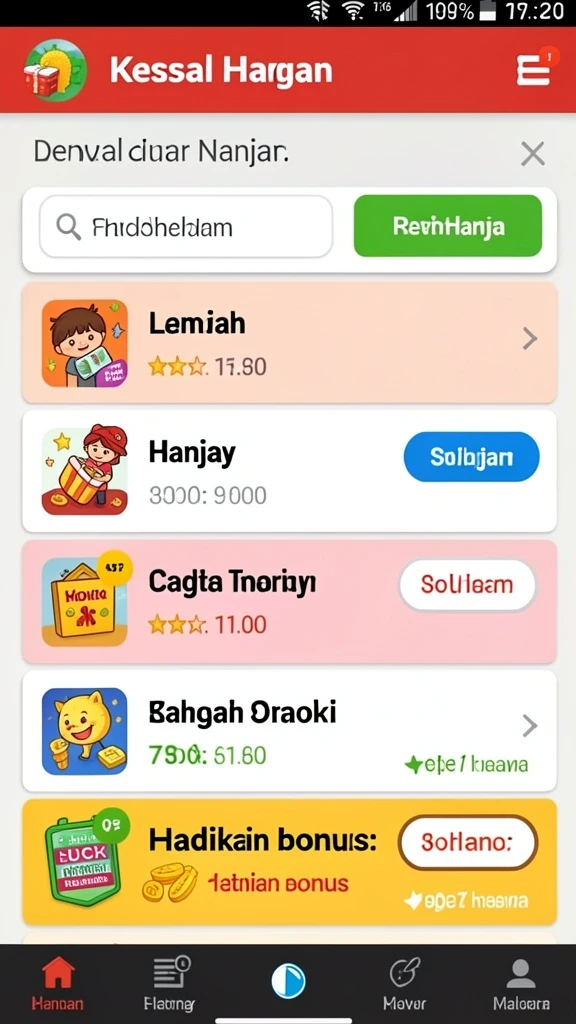 Beragam pilihan permainan yang membuat tidak cepat bosan.